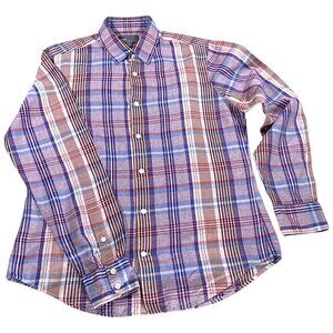 Vince Shirt Mens M Plaid Madras button Up Classic Grandpa Heritage Americana